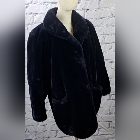 Marie Planete FrVintage 90s Women's Faux Fur Winter Coat Jacket Purple XL - Picture 2 of 14